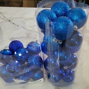 42 Blue Christmas Ball Ornaments